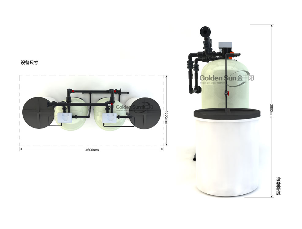 全自动软化水设备尺寸图